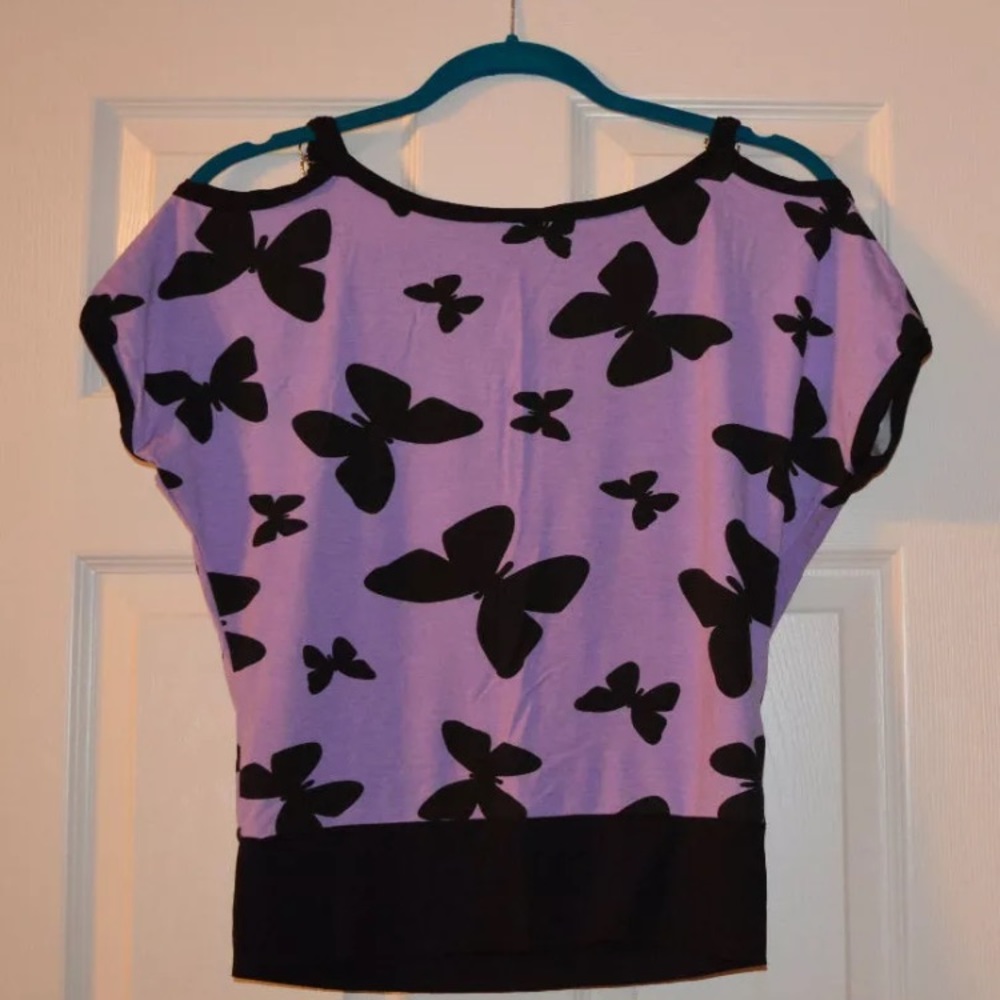 Van Girl woman purple Top Size S